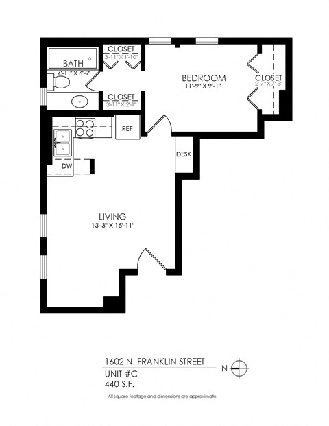 1602 Franklin 1 Bedroom apartments in Denver, CO